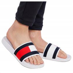 Tommy Hilfiger férfi flip-flop papucs Eredeti Fehér nyári strand uszoda utazás (japonki klapki tommy TOMM6720YBS11)