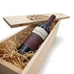 Rutini Pachet Cadou Cutie Lemn Personalizata Vin Rosu Sec Rutini Trumpeter Reserve Malbec 13.8%, 0.75L