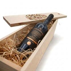 Capo Zafferanno Pachet Cadou Cutie de Lemn Personalizata Vin Rosu Capo Zafferanno Appasimento Rosso di Puglia 14.5%, 0.75L
