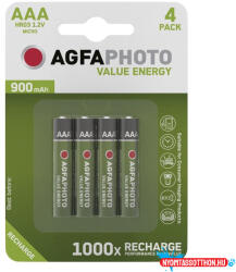 AgfaPhoto Akkumulátor mikro AGFAPHOTO AAA 4x900 mAh