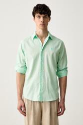 U. S. Polo Assn U. S. Polo Assn. férfi safari lenvászon LINEN BLEND LS - zöld S