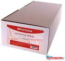 FORTUNA Iratspirál műanyag FORTUNA 6mm 10-20 lap fekete 100/dob - nyomtassotthon