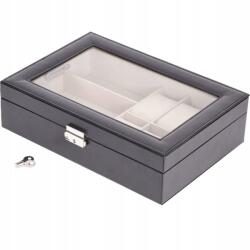 Home Styling Collection Ékszertartó Doboz Fából És Üvegből 30X21X8 CM (HZ1915120-black)