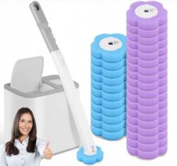  Fürdőszobai Wc kefe cserélhető betétekkel 18x Higiénikus fehér, tik tok (WC-CLEAN-001)
