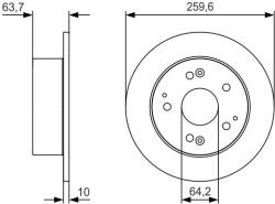 Bosch féktárcsa BOSCH 0 986 479 V39 for HONDA (0 986 479 V39)