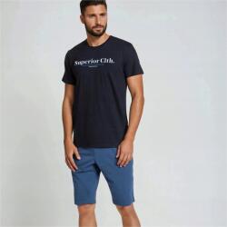 Henderson Férfi Pizsama Henderson Zed Pamut Fekete Grafit XXL-es méret (38366)