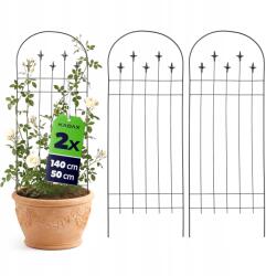 Kadax 2DB Rózsa Növénytámasz 140cm Terasz Kerti Pergola Kúszó Fém (K16796)