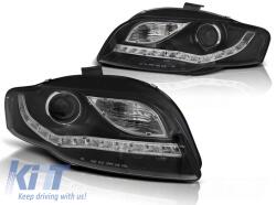  Fényszórók DRL fekete AUDI A4 B7 11.04-03.08 (TTHA6028668)