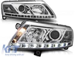  Tuning fényszóró szett valódi DRL fényekkel Audi A6 C6 04.2004-2008 sedan/kombi, bal és jobb (ABAUHX6010347)