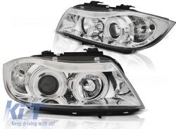  Tuning fényszóró szett LED angel eyes-zal BMW 3 E90/E91 03.2005-08.2008, bal és jobb (ABBMHX6010443)
