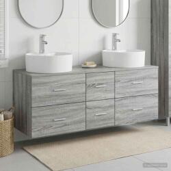 vidaXL Set de mobilier pentru baie 3 buc. Sonoma gri GartenMobel Dekor (3405888)