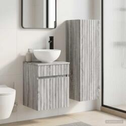 vidaXL Set de mobilier pentru baie 2 buc. Sonoma gri GartenMobel Dekor (3406139)