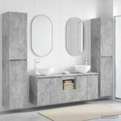 vidaXL Set de mobilier pentru baie 5 buc. Gri Beton 33 x 34, 5 x 160 cm GartenMobel Dekor (3406026)