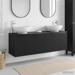 vidaXL Set dulap baie 3 buc. Negru 49, 5 x 44, 5 x 65 cm Lemn prelucrat GartenMobel Dekor (3405688)