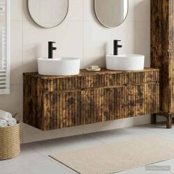 vidaXL Set dulap baie 3 buc. Stejar fumuriu 49 x 44, 5 x 65 cm GartenMobel Dekor (3405752)