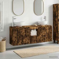 vidaXL Set dulap baie 3 buc. Stejar fumuriu 49, 5 x 35 x 63 cm GartenMobel Dekor (3405622)