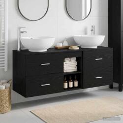 vidaXL Set de mobilier pentru baie 3 buc. Negru 49, 5 x 44, 5 x 65 cm GartenMobel Dekor (3405900)