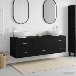 vidaXL Set de mobilier pentru baie 3 buc. Negru 49, 5 x 44, 5 x 65 cm GartenMobel Dekor (3405892)