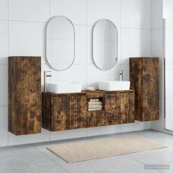 vidaXL Set de mobilier pentru baie 5 buc. Stejar fumuriu GartenMobel Dekor (3405998)