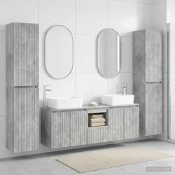 vidaXL Set de mobilier pentru baie 5 buc. Gri Beton 33 x 34, 5 x 160 cm GartenMobel Dekor (3406036)