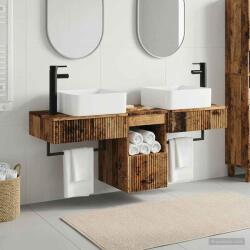 vidaXL Set dulap baie 3 buc. Lemn vechi 53 x 35 x 39 cm Lemn prelucrat GartenMobel Dekor (3405615)
