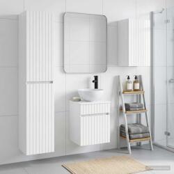 vidaXL Set de mobilier pentru baie 3 buc. Alb foarte lucios GartenMobel Dekor (3406087)