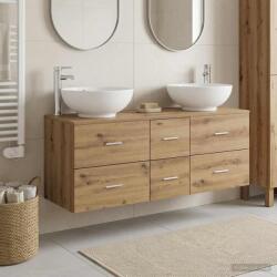 vidaXL Set de mobilier pentru baie 3 buc. Stejar Artizanal GartenMobel Dekor (3405914)