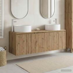 vidaXL Set dulap baie 3 buc. Stejar Artizanal 49, 5 x 44, 5 x 65, 5 cm GartenMobel Dekor (3405736)