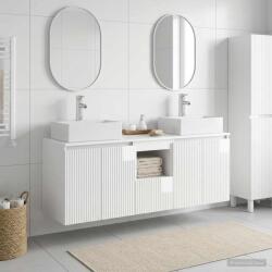 vidaXL Set dulap baie 3 buc. Alb foarte lucios 49, 5 x 41 x 62, 5 cm GartenMobel Dekor (3405651)