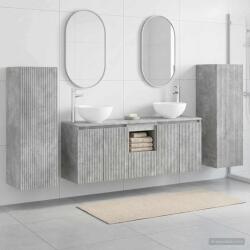 vidaXL Set de mobilier pentru baie 5 buc. Gri Beton 33 x 34, 5 x 100 cm GartenMobel Dekor (3405986)