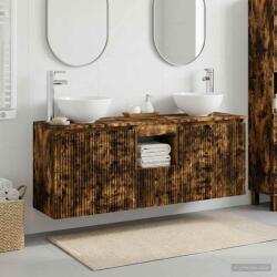 vidaXL Set dulap baie 3 buc. Stejar fumuriu 49, 5 x 41 x 64, 5 cm GartenMobel Dekor (3405632)