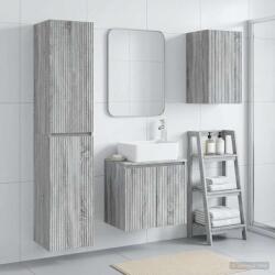 vidaXL Set de mobilier pentru baie 3 buc. Sonoma gri GartenMobel Dekor (3406079)