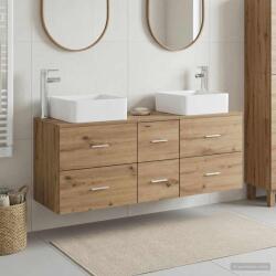 vidaXL Set dulap baie 3 buc. Stejar Artizanal 49, 5 x 41 x 63 cm GartenMobel Dekor (3405834)