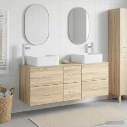 vidaXL Set dulap baie 3 buc. Stejar Sonoma 49, 5 x 41 x 63 cm GartenMobel Dekor (3405829)