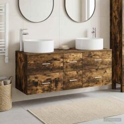vidaXL Set de mobilier pentru baie 3 buc. Stejar fumuriu GartenMobel Dekor (3405959)
