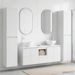 vidaXL Set de mobilier pentru baie 5 buc. Alb foarte lucios GartenMobel Dekor (3406027)