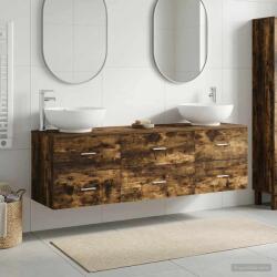 vidaXL Set de mobilier pentru baie 3 buc. Stejar fumuriu GartenMobel Dekor (3405895)