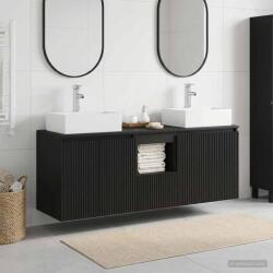 vidaXL Set dulap baie 3 buc. Negru 49, 5 x 41 x 62, 5 cm Lemn prelucrat GartenMobel Dekor (3405648)