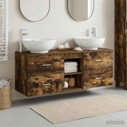 vidaXL Set de mobilier pentru baie 3 buc. Stejar fumuriu GartenMobel Dekor (3405903)