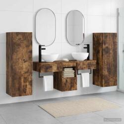 vidaXL Set de mobilier pentru baie 5 buc. Stejar fumuriu GartenMobel Dekor (3405968)