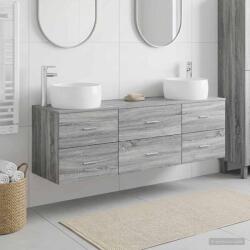 vidaXL Set de mobilier pentru baie 3 buc. Sonoma gri GartenMobel Dekor (3405920)