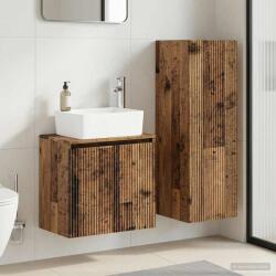 vidaXL Set de mobilier pentru baie 2 buc. Lemn vechi GartenMobel Dekor (3406131)
