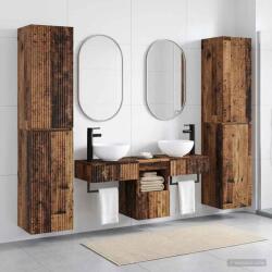 vidaXL Set de mobilier pentru baie 5 buc. Lemn vechi GartenMobel Dekor (3406011)