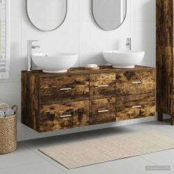 vidaXL Set de mobilier pentru baie 3 buc. Stejar fumuriu GartenMobel Dekor (3405911)