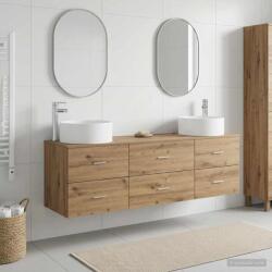 vidaXL Set de mobilier pentru baie 3 buc. Stejar Artizanal GartenMobel Dekor (3405946)