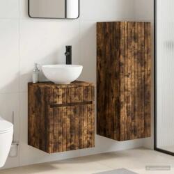 vidaXL Set de mobilier pentru baie 2 buc. Stejar fumuriu GartenMobel Dekor (3406138)