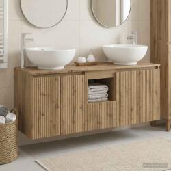 vidaXL Set dulap baie 3 buc. Stejar Artizanal 49, 5 x 44, 5 x 65 cm GartenMobel Dekor (3405706)
