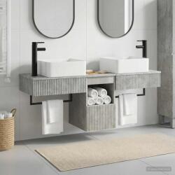 vidaXL Set dulap baie 3 buc. Gri Beton 53 x 35 x 39 cm Lemn prelucrat GartenMobel Dekor (3405610)