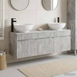 vidaXL Set dulap baie 3 buc. Gri Beton 49 x 44, 5 x 66, 5 cm GartenMobel Dekor (3405760)