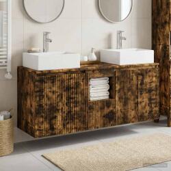vidaXL Set dulap baie 3 buc. Stejar fumuriu 49, 5 x 41 x 62, 5 cm GartenMobel Dekor (3405652)